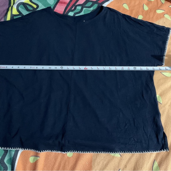 Jason Wu top size 1X blue and white trim cotton:Box U: - Picture 3 of 6